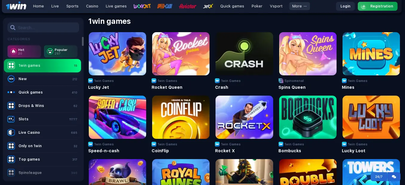 What Games Are Developed by 1win?