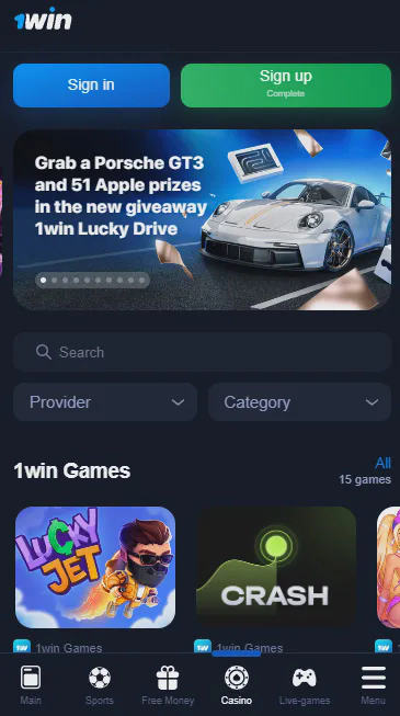 1win app quick registration India